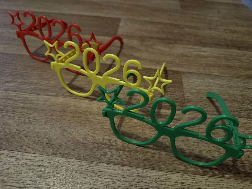 Kính Happy New Year 2026 (3D Print) - Image 8