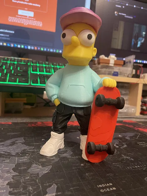 Bart Simpson với ván trượt (noAMS) - Image 1