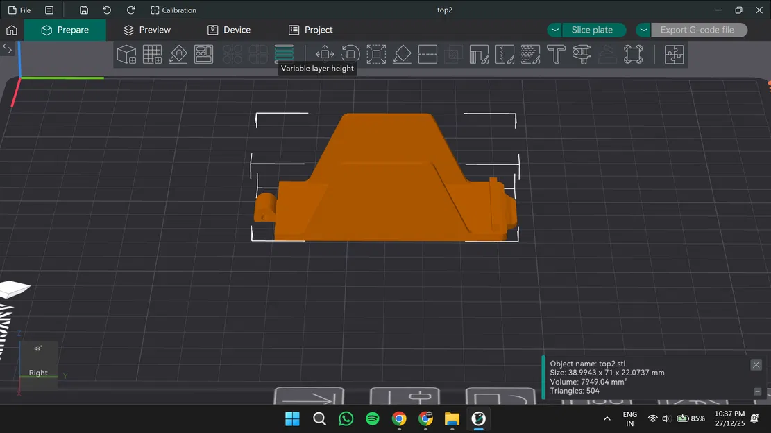 Nắp trên hộp UNO (không cần support) - Image 1