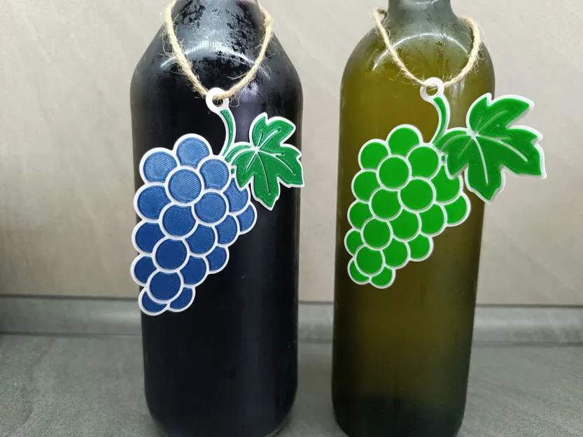 Viněta hrozen – Etiketa trang trí hình chùm nho cho chai rượu - Image 2