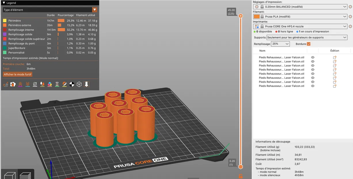 Chân nâng (Pieds Rehausses) cho máy khắc laser Falcon A1 - Image 2