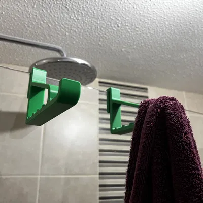 Móc treo quần áo/khăn siêu cứng cho phòng tắm (cửa/kính)