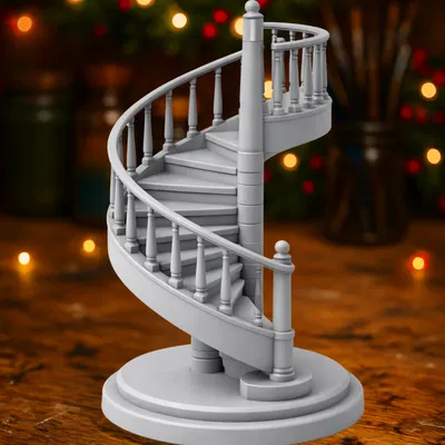 Cầu thang xoắn ốc – Tượng mini kiến trúc thanh lịch