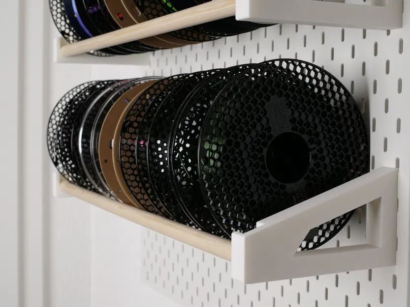 Giá Treo Cuộn Filament IKEA Skadis Dùng Thanh Gỗ 20mm - Image 2