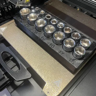 Giá đỡ tuýp Gridfinity 8-22mm tương phản cao (bố cục snaking)