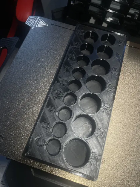 Giá đỡ tuýp Gridfinity 8-22mm tương phản cao (bố cục snaking) - Image 5