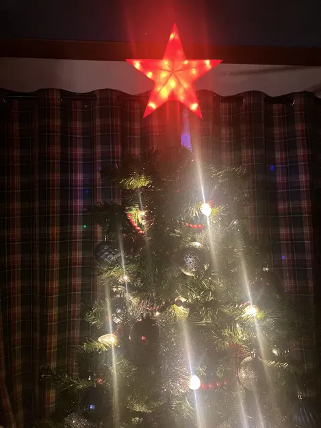 Ngôi sao có đèn gắn chóp cây thông Noel (Lighted Star Christmas Tree Topper) - Image 2