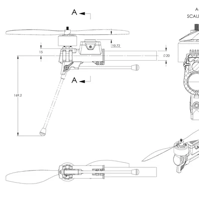 Giá đỡ gắn motor drone (Drone motor mounting bracket)