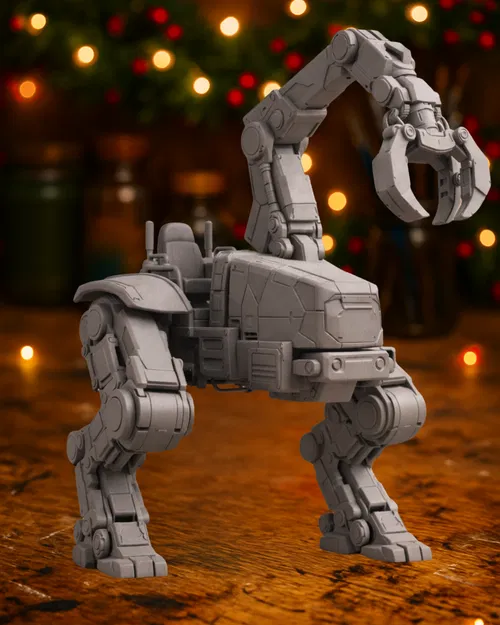 Máy Xúc Mech Tương Lai – Walker Xây Dựng Robot Sci‑Fi - Image 1