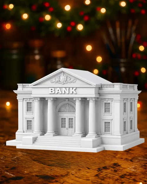 Tòa Nhà Ngân Hàng Cổ Điển – Mô Hình 3D Kiến Trúc Tân Cổ Điển - Image 1