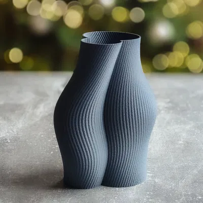 Bình hoa thiết kế hiện đại gân sọc (Moderne, gerippte Designvase Deko Vase)