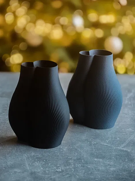 Bình hoa thiết kế hiện đại gân sọc (Moderne, gerippte Designvase Deko Vase) - Image 4