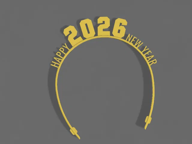 Băng đô 2026 – Phụ kiện tóc 3D đón năm mới - Image 1