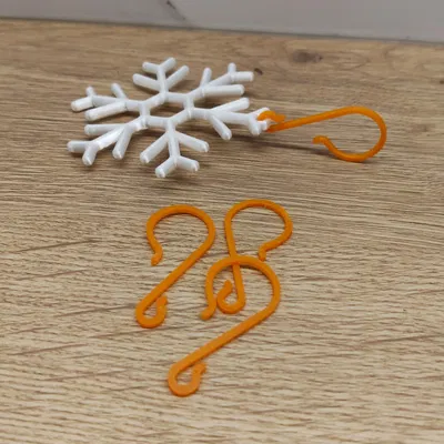 Móc treo đồ trang trí Giáng Sinh (Christmas ornament hook) print-in-place