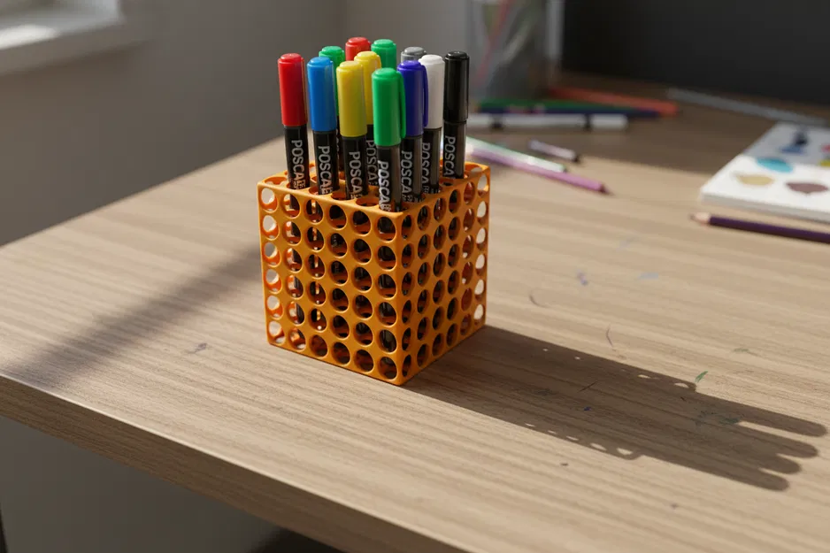 pencils.organizer – Hộp/khay tổ chức bút phong cách 70–80s - Image 1