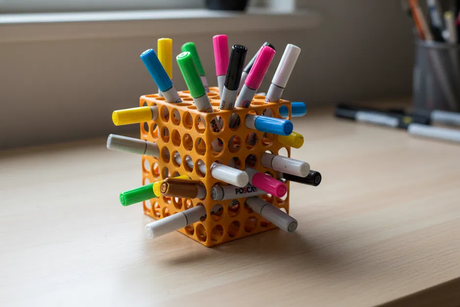 pencils.organizer – Hộp/khay tổ chức bút phong cách 70–80s - Image 2