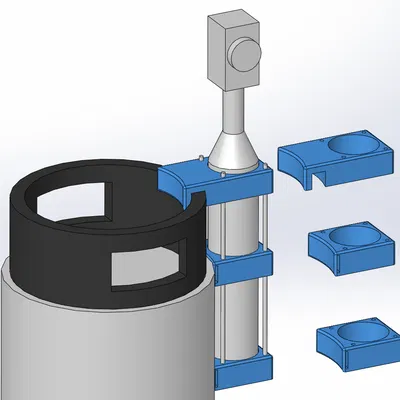 Giá đỡ bình khí SodaStream gắn lên Cornelius Corny Keg