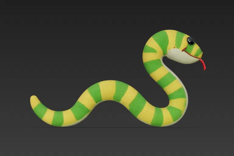 Rắn Đan Len Dễ Thương (Cute Knitted Snake) - Image 3