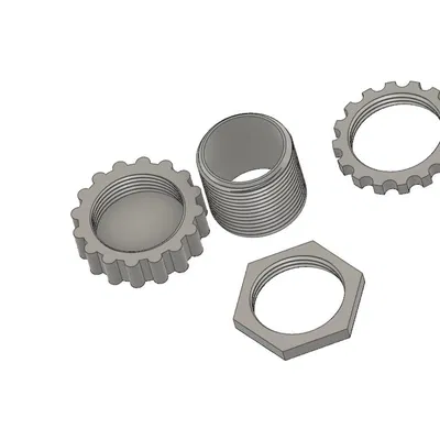 Pass-thru bulkhead nắp vặn (screwcap) cho lỗ 33mm