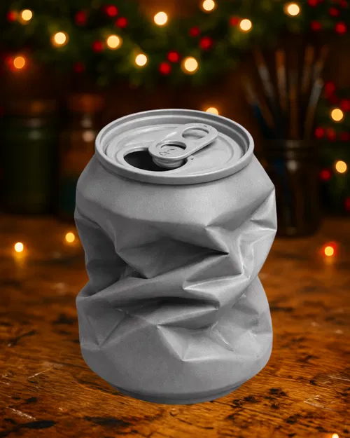 Tác phẩm điêu khắc lon soda bị vò (Crumpled Soda Can Sculpture) - Image 1
