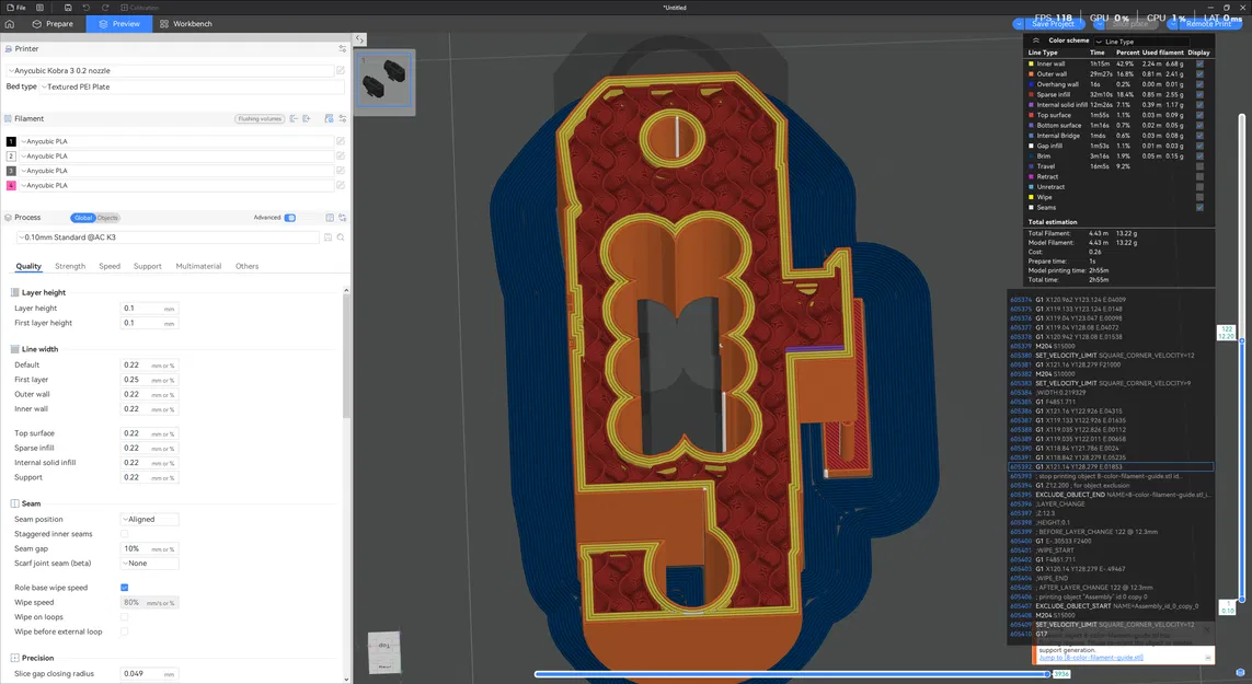 Kobra 3 (max) – Ống dẫn Filament 8 màu - Image 1