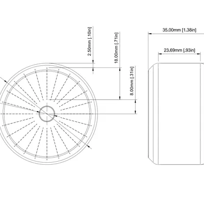 Bánh xe tiện dụng 57mm - Thiết kế 24 nan hoa bên trong