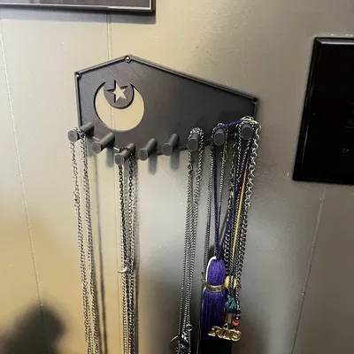 Giá Treo Dây Chuyền Treo Tường Hình Quan Tài (Coffin Wall Mount Necklace Holder)