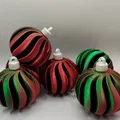 Quả châu Giáng Sinh (Christmas bauble) xoắn ốc - Thumbnail 1