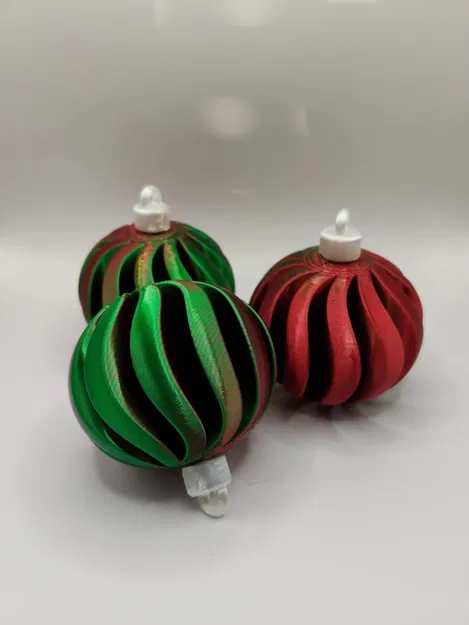 Quả châu Giáng Sinh (Christmas bauble) xoắn ốc - Image 3