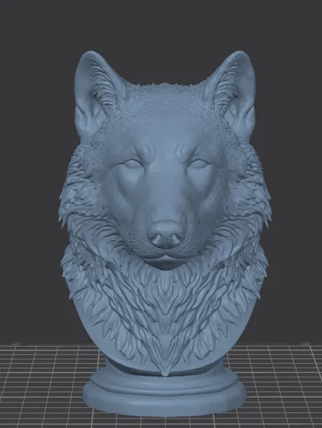 Wolf Bust (Tượng Bust Đầu Sói) - Image 1