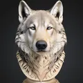 Wolf Bust (Tượng Bust Đầu Sói) - Thumbnail 2