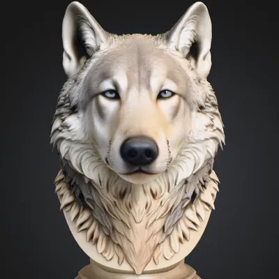 Wolf Bust (Tượng Bust Đầu Sói)