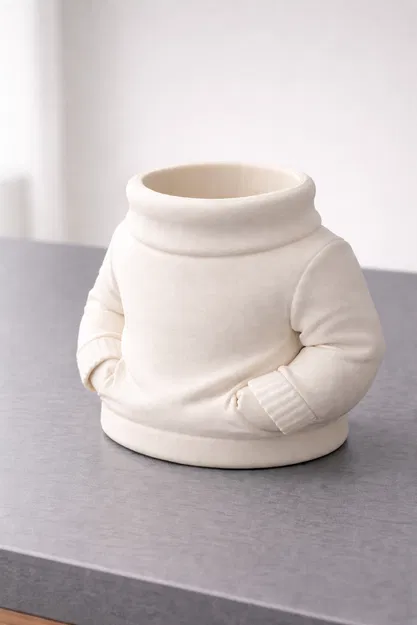 Sweater Man Pen Holder – Ống cắm bút tối giản dễ thương | Decor bàn làm việc - Image 4