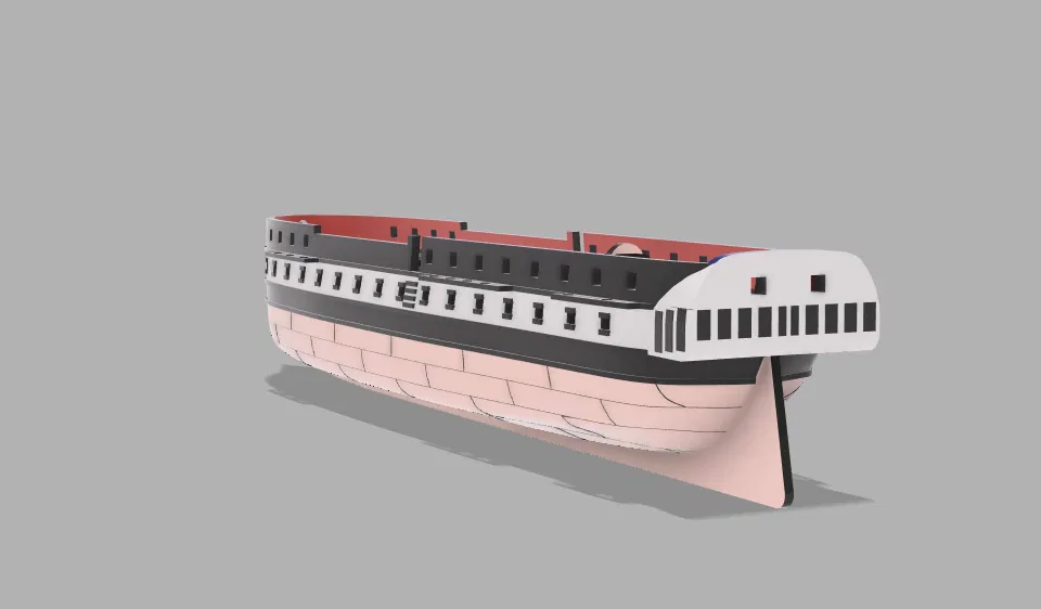 Sail Frigate (Tàu Frigate chạy buồm) 2 mảnh - Image 3