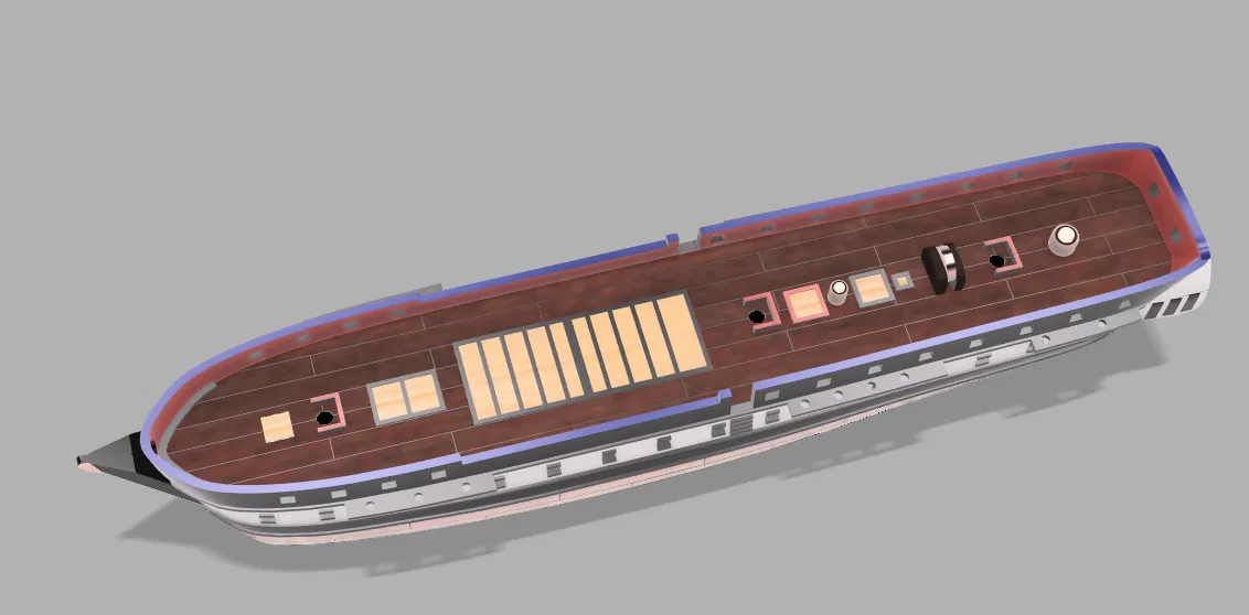 Sail Frigate (Tàu Frigate chạy buồm) 2 mảnh - Image 4