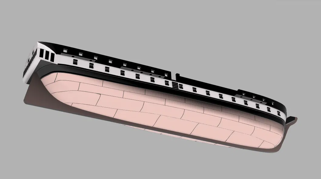 Sail Frigate (Tàu Frigate chạy buồm) 2 mảnh - Image 6