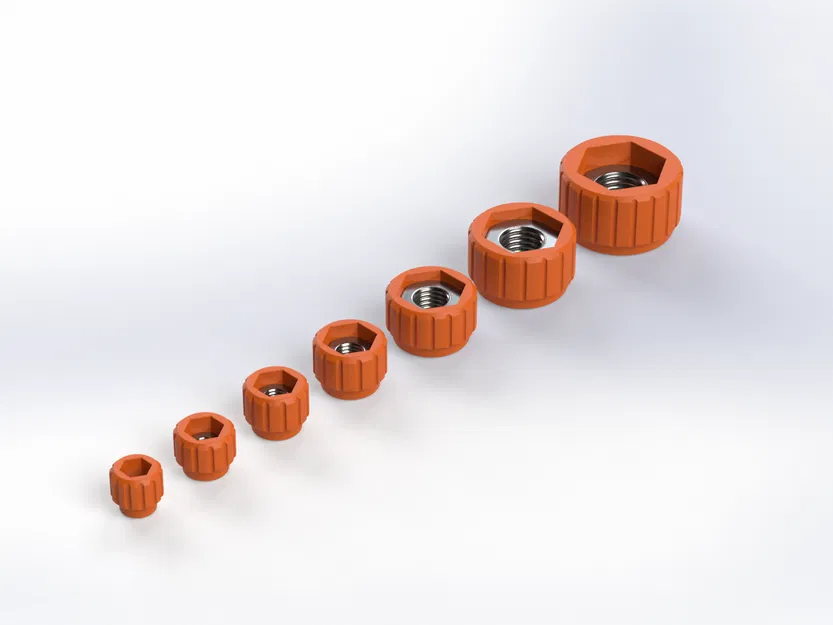Đai ốc Knurled M3–M12 với lõi đai ốc lục giác (Hex Nut Insert) - Image 1