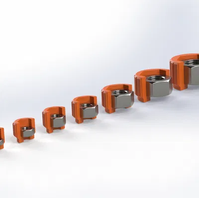 Đai ốc Knurled M3–M12 với lõi đai ốc lục giác (Hex Nut Insert)