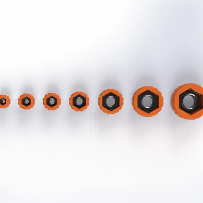 Đai ốc Knurled M3–M12 với lõi đai ốc lục giác (Hex Nut Insert)