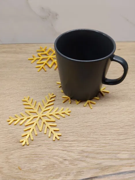 Lót ly bông tuyết (Snowflake coasters) - Image 1
