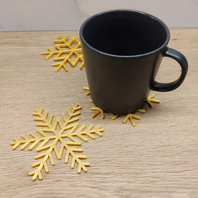 Lót ly bông tuyết (Snowflake coasters)