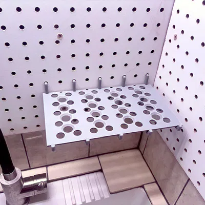 Holey Shelf: Bracket đỡ + kệ gắn pegboard (Holey Shelf support bracket + shelves)