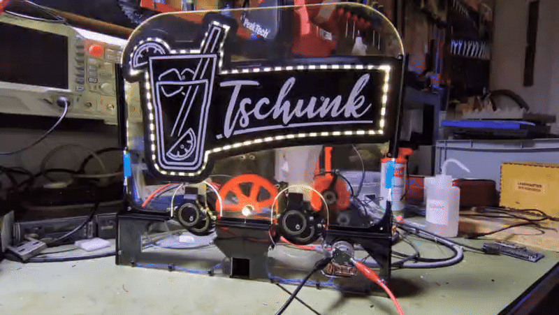 Tschunk Mechanical Chase Light (bảng hiệu quay tay cơ khí) - Thumbnail 2