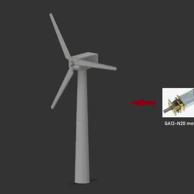 Mô hình tua-bin gió dùng motor N20