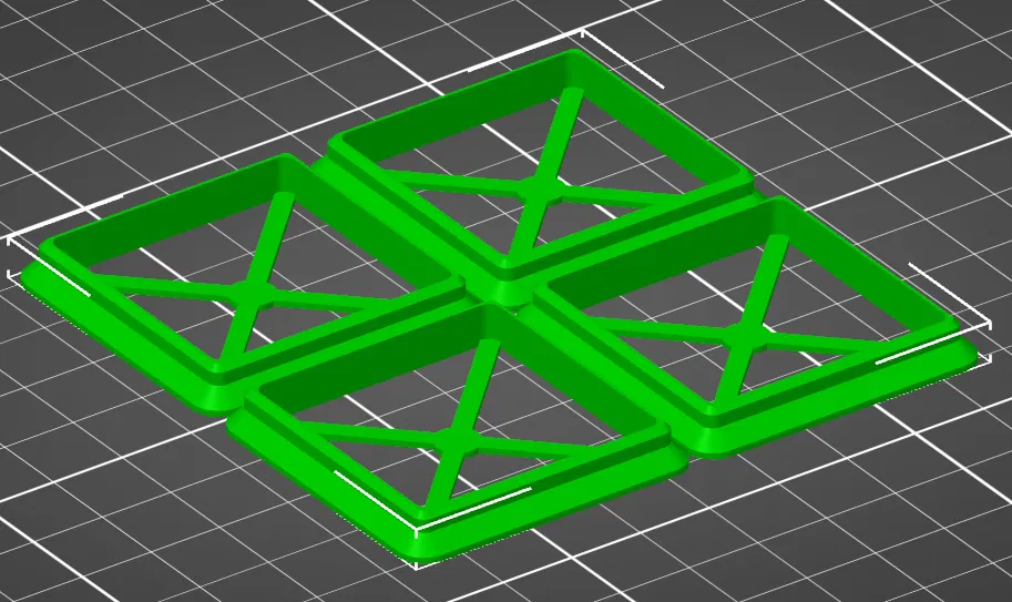 GlueFinity - Adapter dán Gridfinity Skeleton – Nhẹ, Parametric, 1×1–6×6 - Image 2
