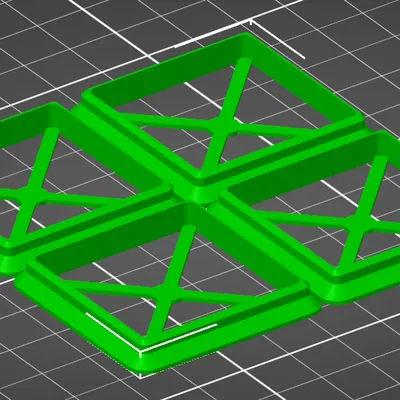 GlueFinity - Adapter dán Gridfinity Skeleton – Nhẹ, Parametric, 1×1–6×6
