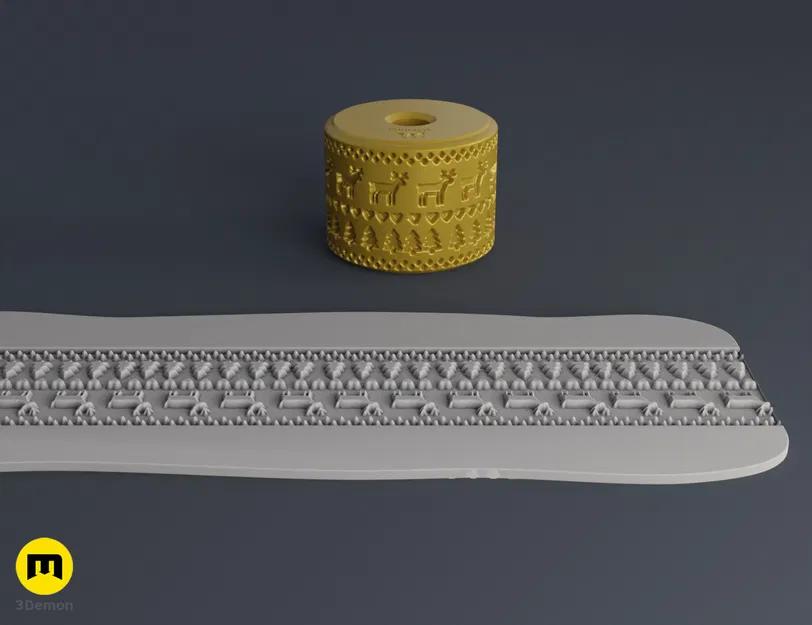 Con lăn tạo vân (Texture Rollers) Christmas middle #9 - Image 2