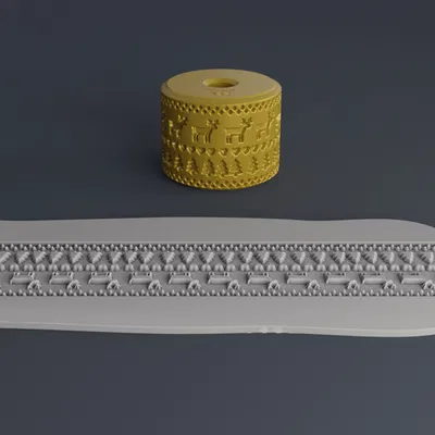 Con lăn tạo vân (Texture Rollers) Christmas middle #9