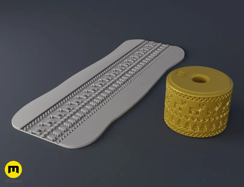 Con lăn tạo vân (Texture Rollers) Christmas middle #9 - Image 3