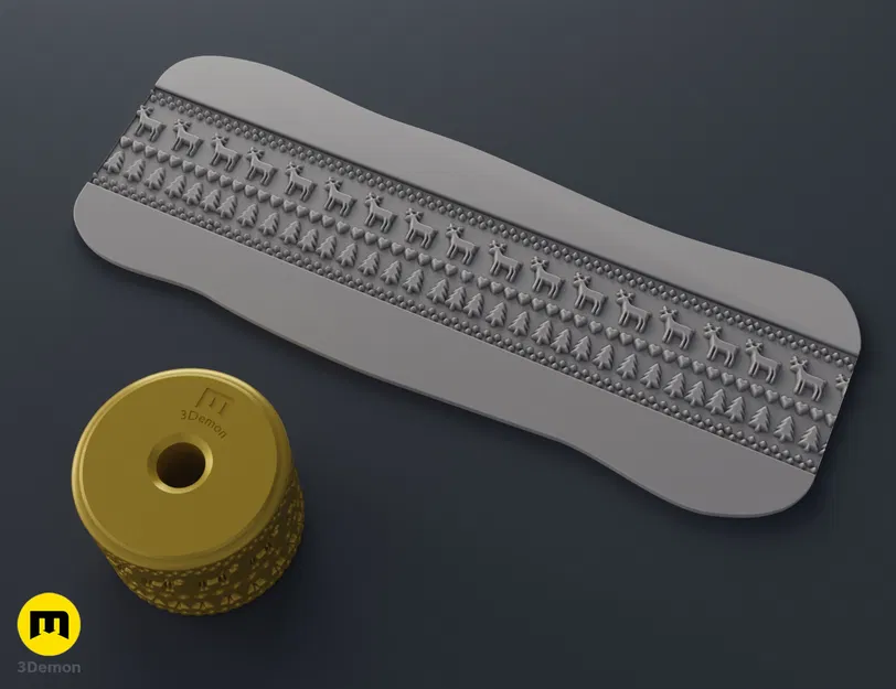 Con lăn tạo vân (Texture Rollers) Christmas middle #9 - Image 4